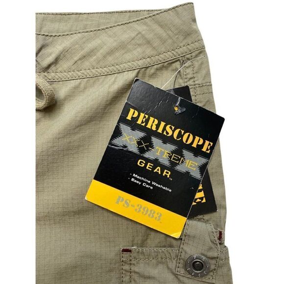 Periscope Gear Utility Shorts Women's 3 SMALL Khaki Green‎ Drawstring Cotton NEW - Picture 8 of 9